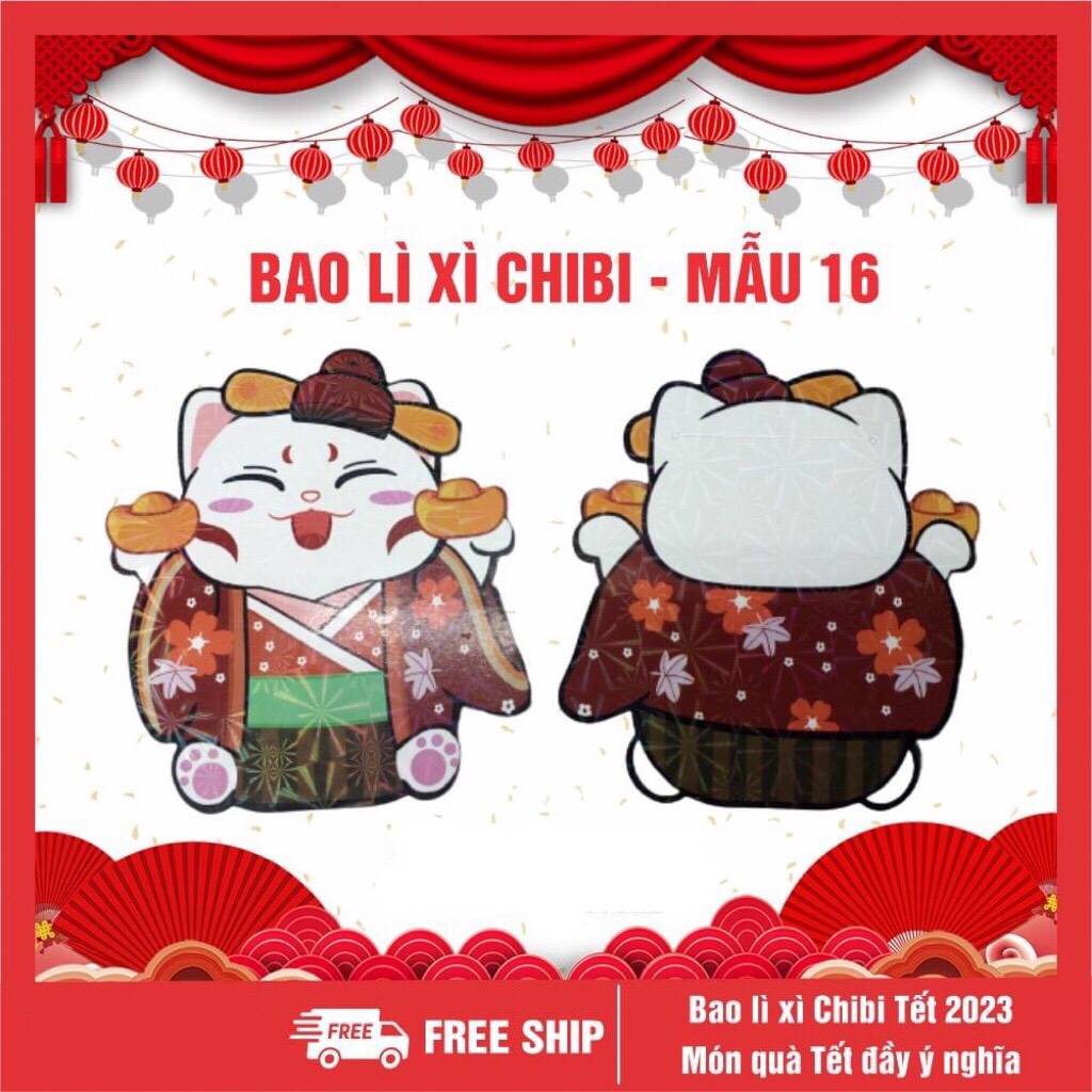 Bao lì xì chibi Tết 2023 cute dễ thương có phản quang - Giao mẫu ngẫu nhiên