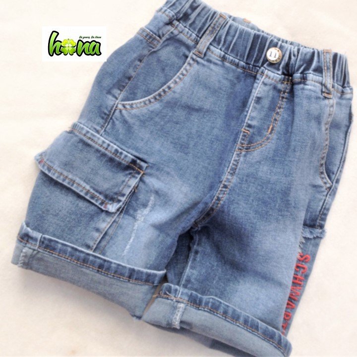 Quần jean lửng bé trai, form body, jean thun co giãn, từ 22-34kg, Q00000116