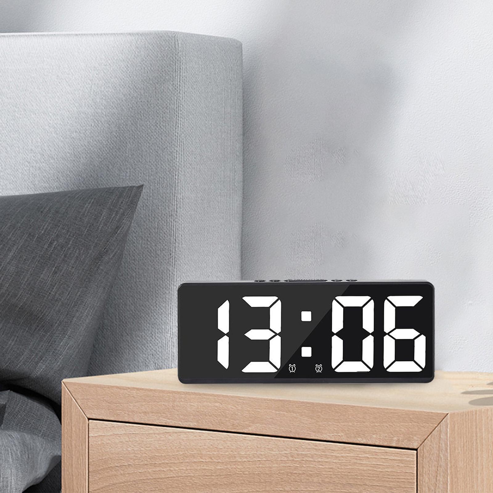 Clock Voice Control LED Display for Office Bedside Holiday Gifts
