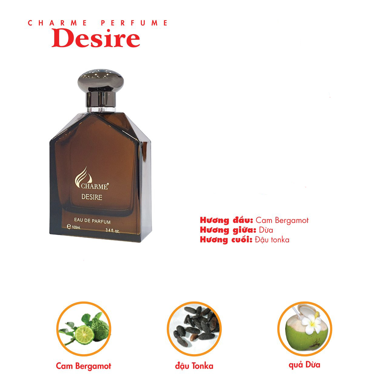 Nước hoa nam Charme Desire 100ml