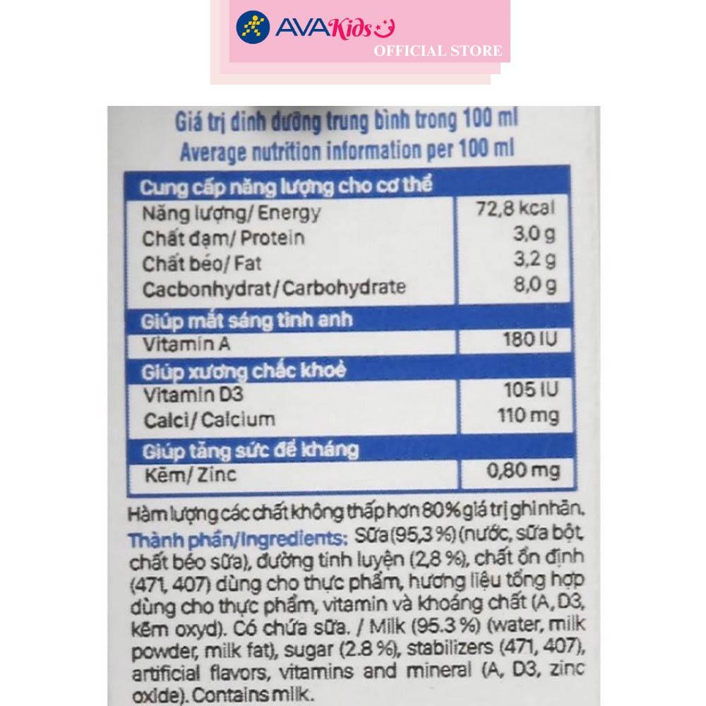 Lốc 4 hộp sữa tiệt trùng Nutimilk New Zealand ít đường 180 ml (từ 1 tuổi)
