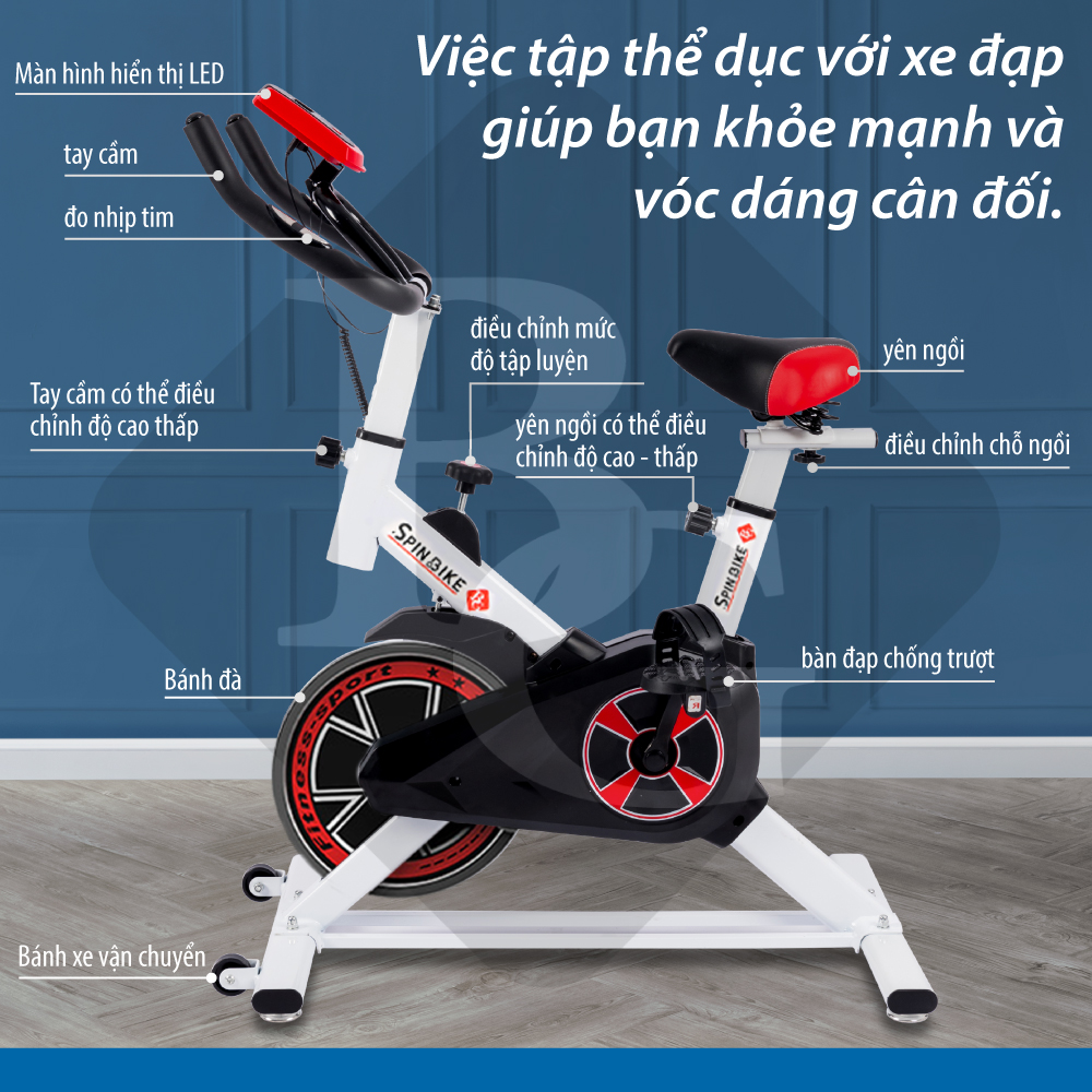 Xe đạp tập tại nhà thể dục thể thao, gym, fitness Spining Bike - giúp tăng cơ, giảm mỡ hiệu quả