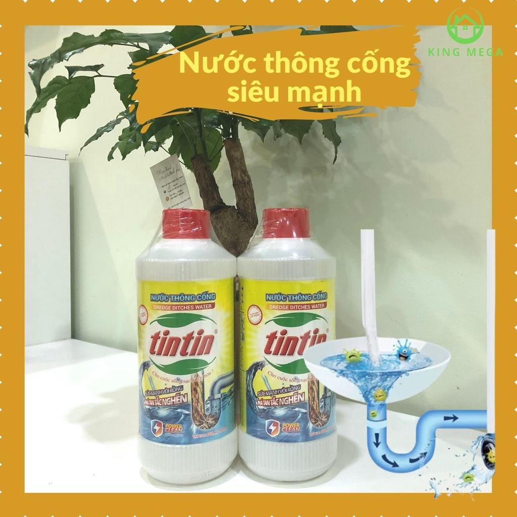 Nước thông cống cực mạnh - 500 ml - Thông sạch cặn bẩn - Không hư hại đường ống - TinTin