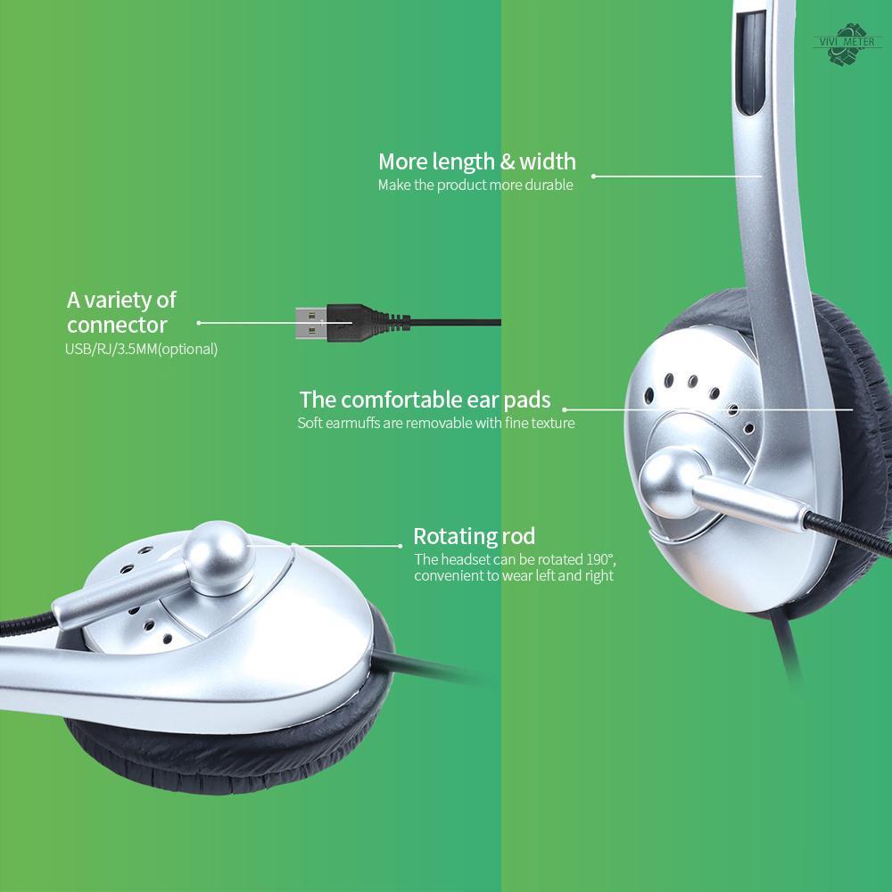 Communication Headset Noise - cancelling Hearing Protection Clear Call Light & Convenient Adjustable Ear Plate 3.5MM Connector