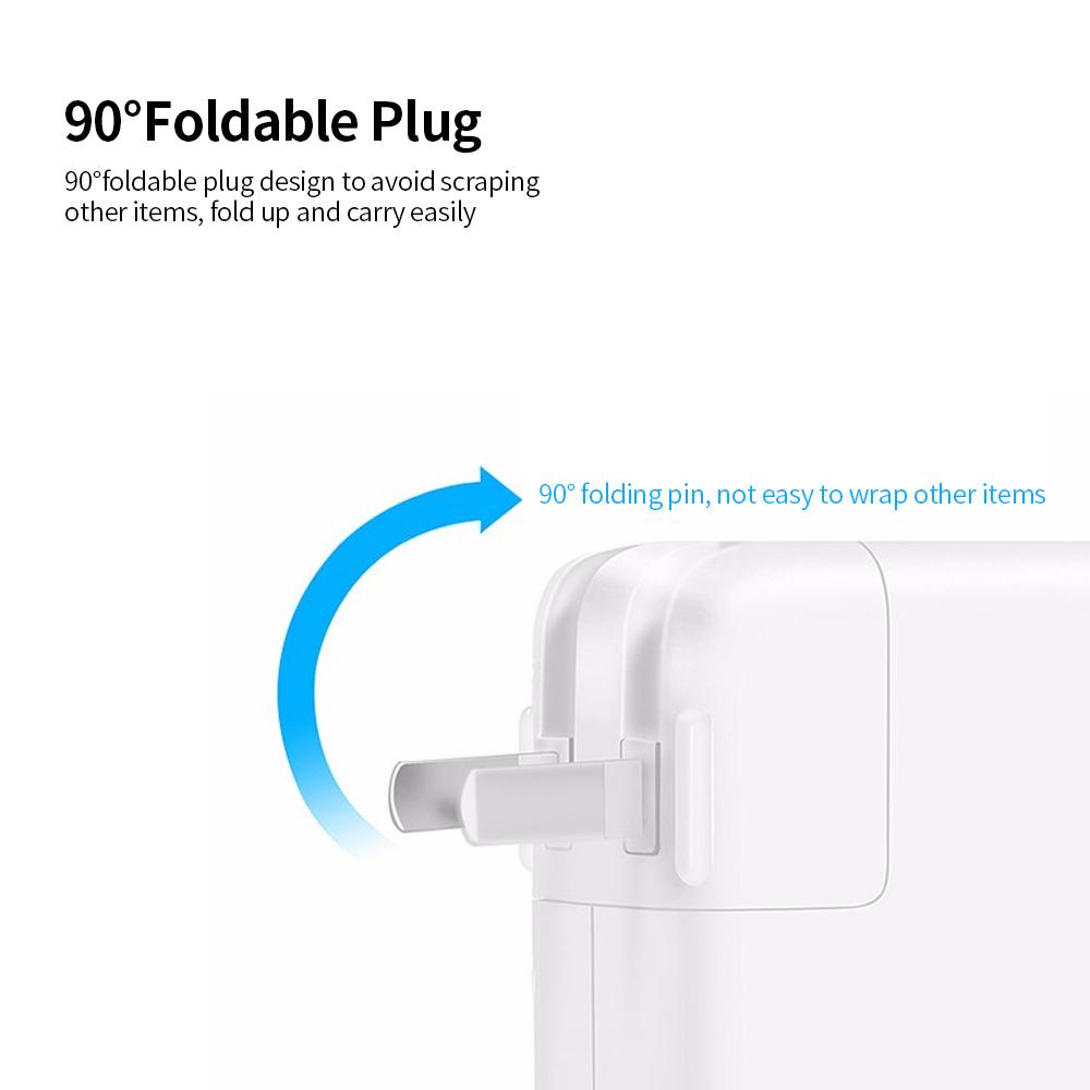 Bộ đổi nguồn máy tính xách tay 61W Type-C và USB-C không có cáp Type-C