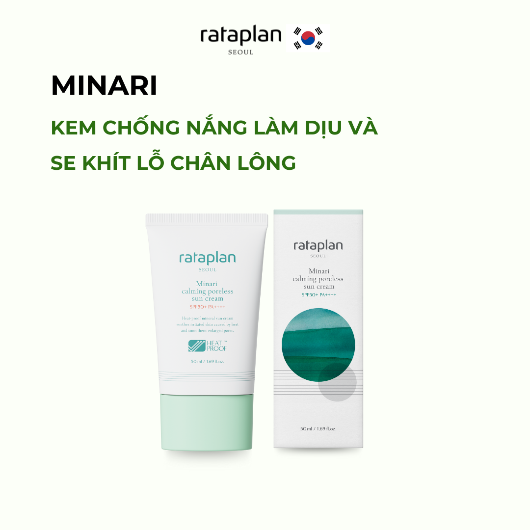Kem chống nắng Minari RATAPLAN dịu nhẹ, se khít lỗ chân lông, dưỡng da và cấp ẩm 50ml