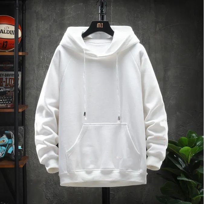 Áo khoác hoodie nỉ trơn unisex nam nữ có mũ phom rộng 2 túi trước