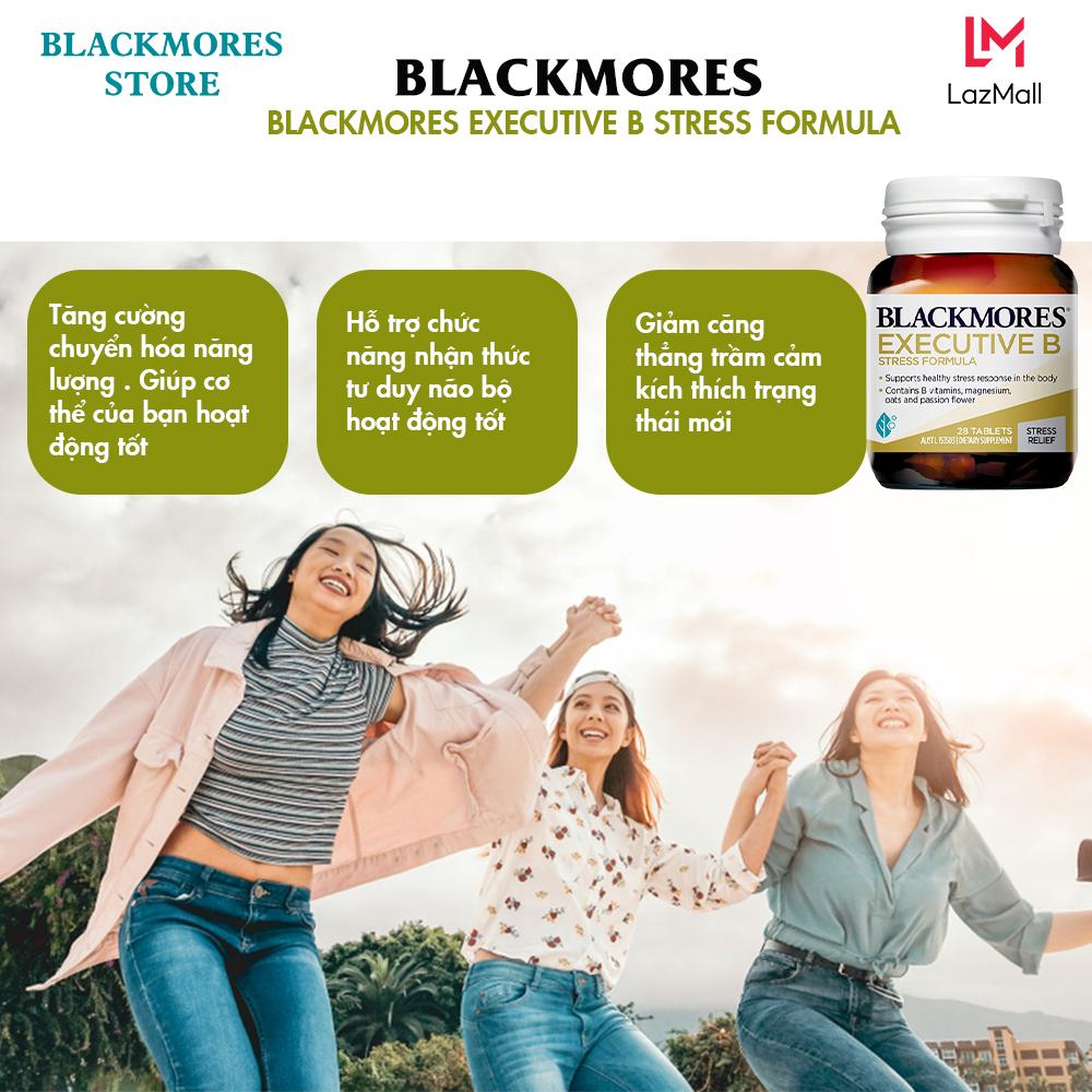 Viên Uống Giám Stress Blackmores Executive B Stress Formula, Giúp Tăng Trí Nhớ, Khả Năng Tập Trung, Nhập Úc, 125 Viên