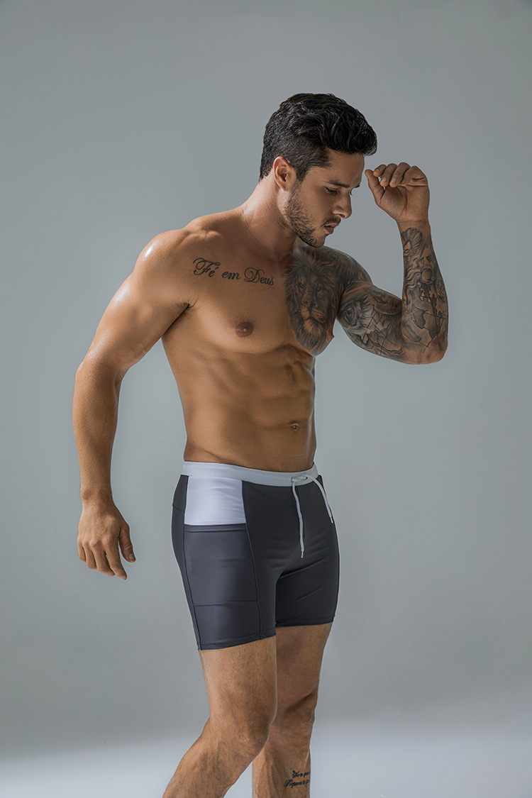 Quần Bơi Nam Boxer Có Túi CLEACCO DEENYT Chất Liệu Nylon Cao Cấp , Chống Thấm , Nhanh Khô Form Fitness Thời Trang (Tặng kèm nón bơi + bịt tai silicon) - Hàng Chính Hãng