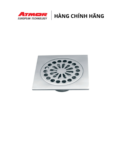 Phễu Thoát Sàn Nhà Tắm Inox Cao Cấp Chống Hôi Và Côn Trùng ATMOR – 8105
