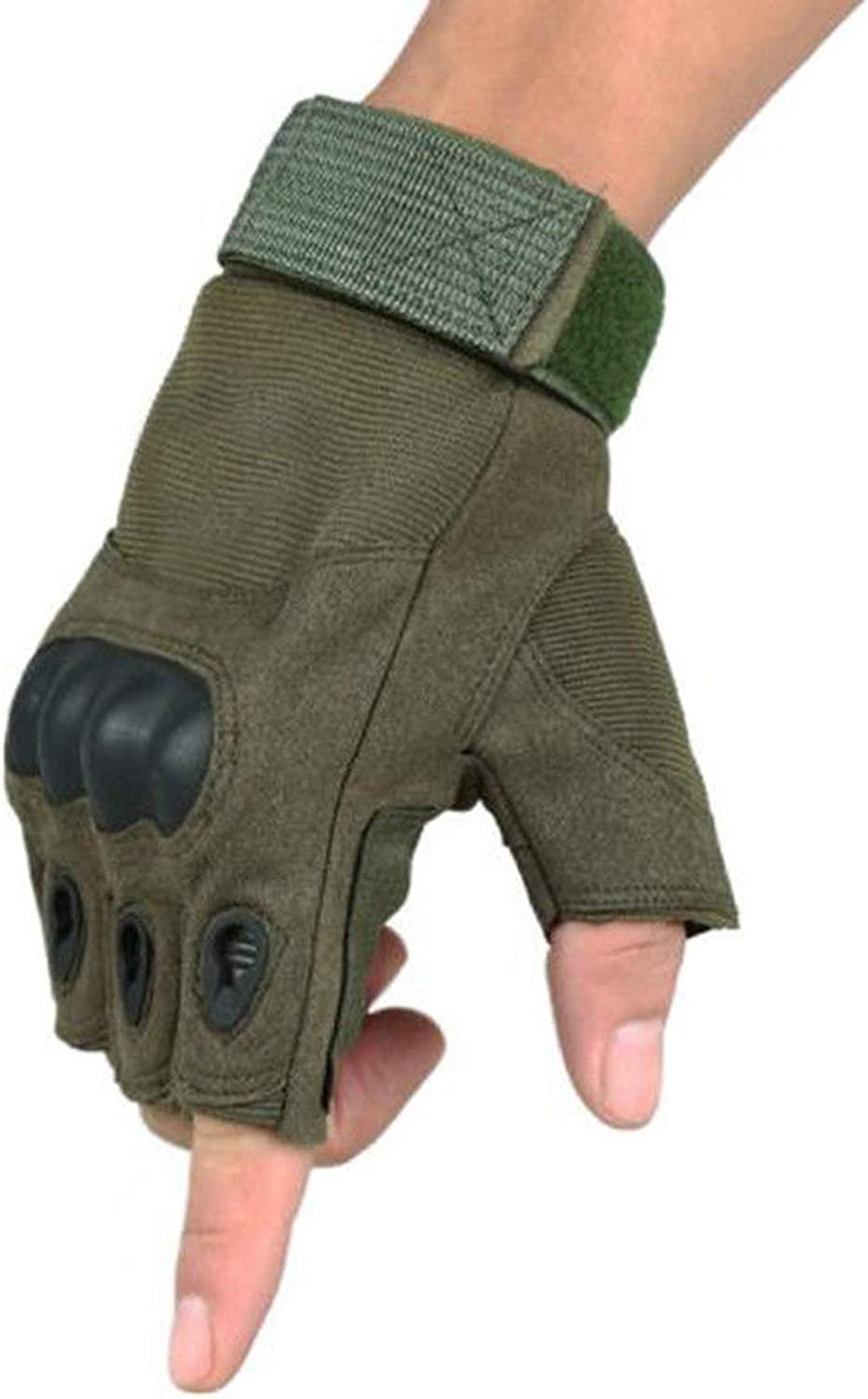 Ngoài Trời Ngón Găng Tay Chiến Thuật Găng Tay Thể Thao Loại Nam Găng Tay Chiến Đấu Chụp Hình Săn Bắn Thể Dục Fingerless Găng Tay Color: Black Size: XL