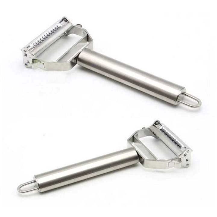 Nạo sợi rau củ cầm tay 3 trong 1 bằng inox 304, Dao nạo rau củ, gọt hoa quả đa năng - Chính hãng MINIIN