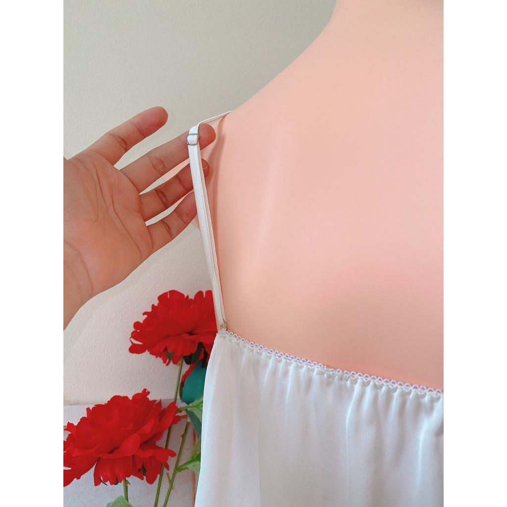 LL836- ẢNH THẬT- đồ lụa phối ren - đồ ngủ sexy