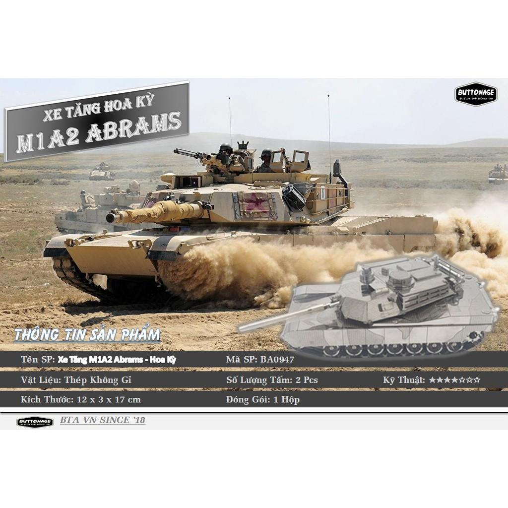 Mô Hình Lắp Ráp 3d Xe Tăng M1A2 Abrams - Hoa Kỳ