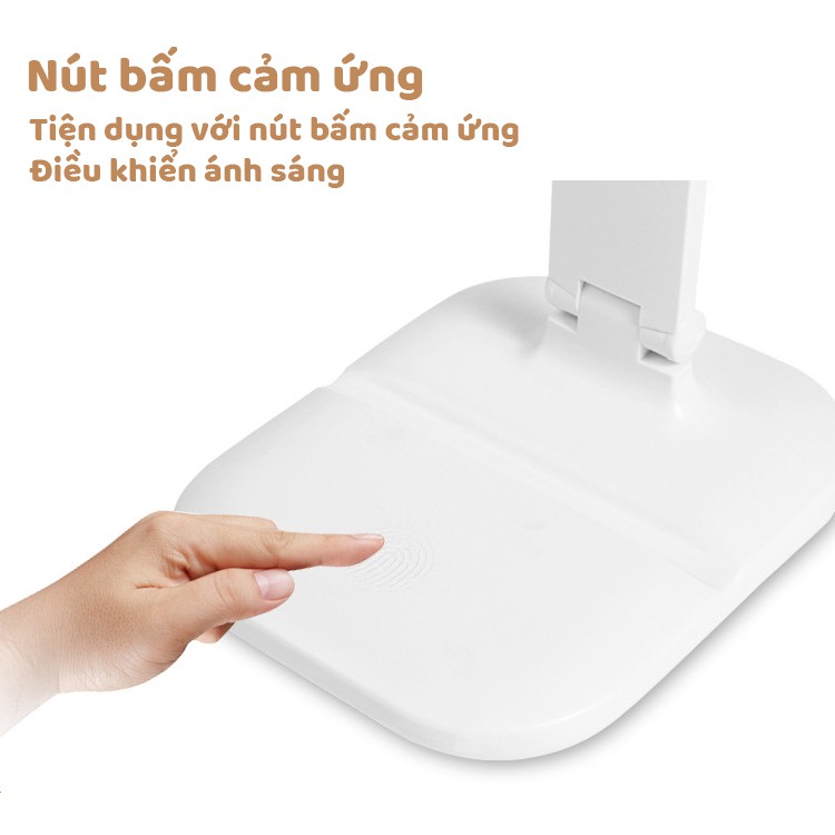 Đèn bàn học chống cận thị bảo vệ mắt điều chỉnh độ sáng cảm ứng, hỗ trợ 3 chế độ sáng công suất 7W pin sạc 5V/2000mAh