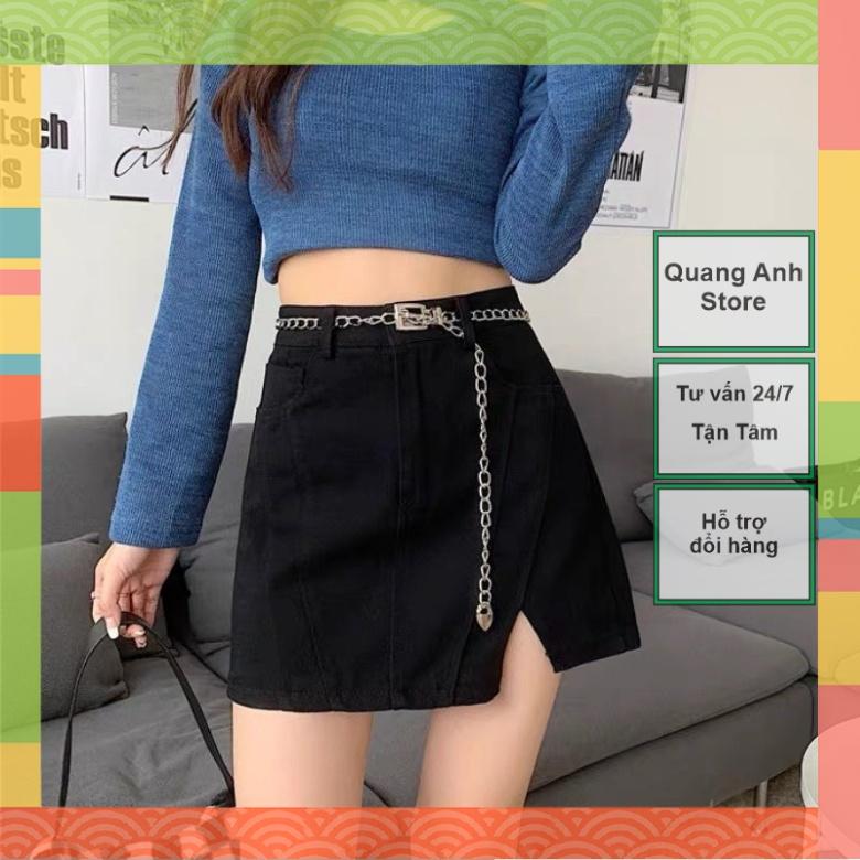 Chân Váy Kaki Kèm Đai Xích Ms 9053