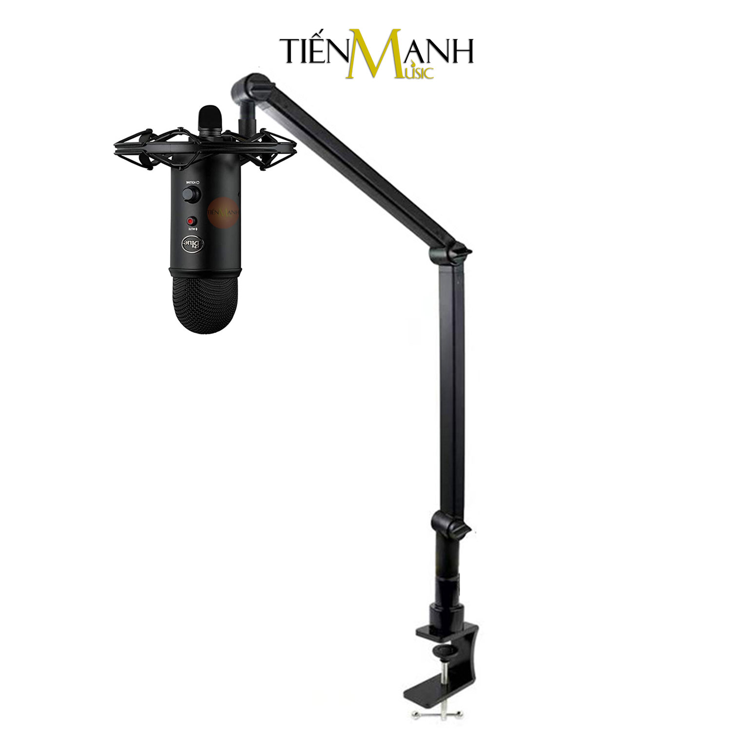 Chân Micro Kẹp Bàn Boom Arm Dr.Mic 2A (Chuyên Nghiệp) - Giá Đỡ Đế Mic Stand Microphone Thu Âm LiveStream Hàng Chính Hãng - Kèm Móng Gẩy DreamMaker