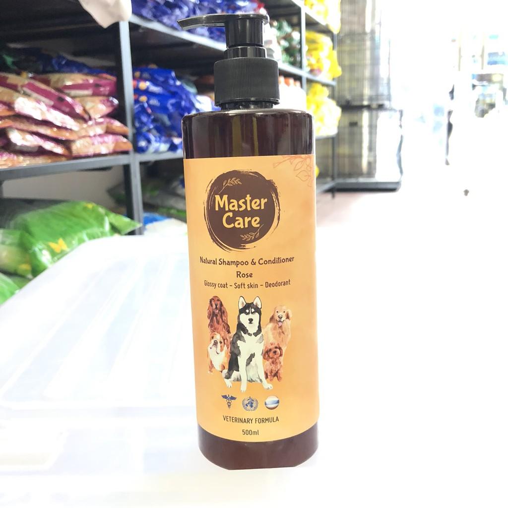 COMBO 2 Sữa Tắm Chó Mèo MasterCare 500ml Siêu Khử Mùi Lưu Mùi Lâu Mượt Lông Giảm Rụng Lông