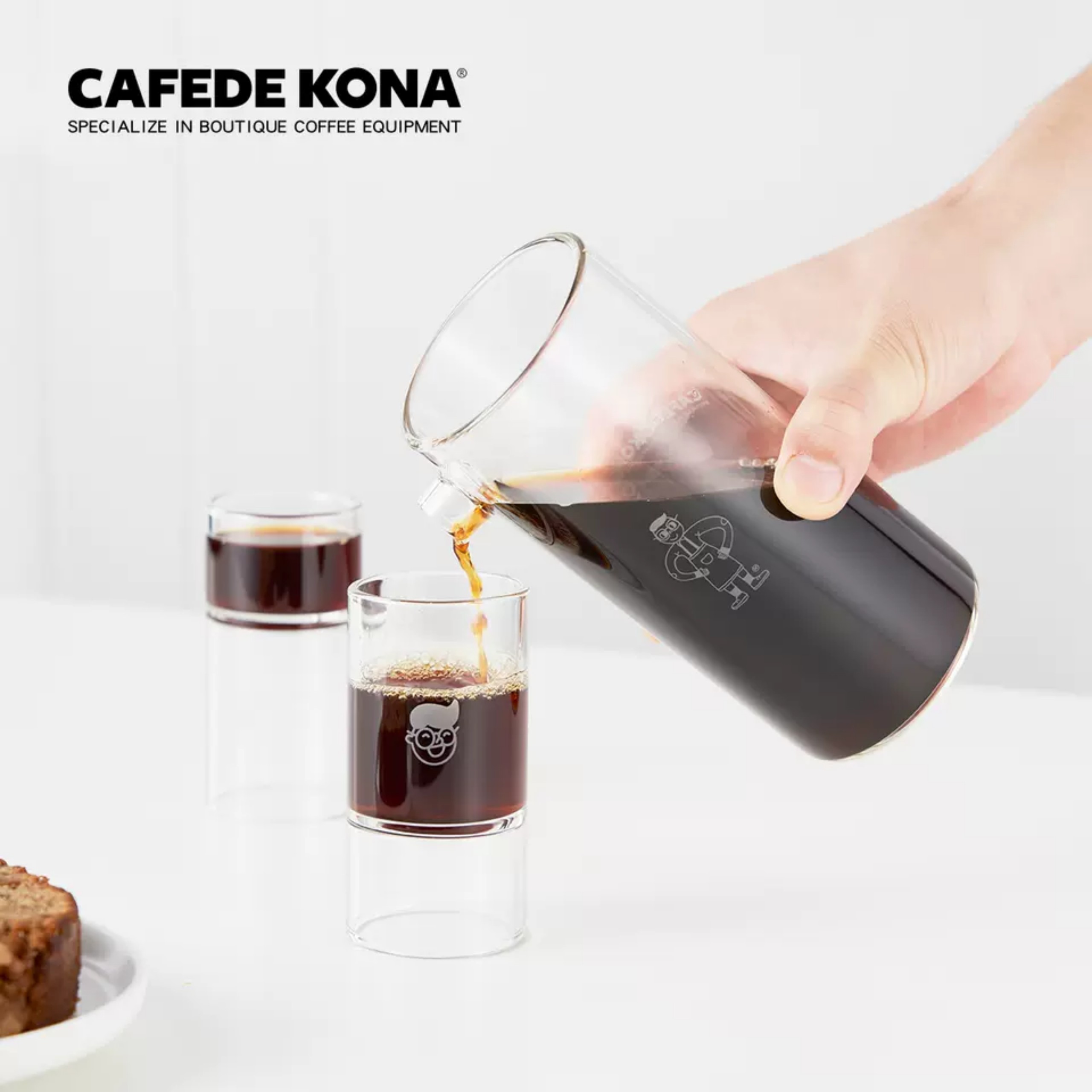 Bộ bình và ly pha cà phê CAFE DE KONA AKIMBO hình trụ