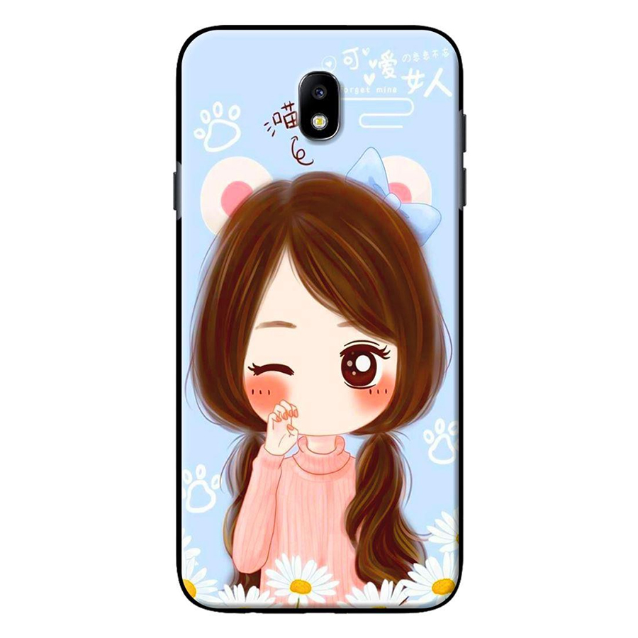 Ốp Lưng Dành Cho Samsung Galaxy J3 Pro, J7 Pro - Anime Cô Gái Nháy Mắt