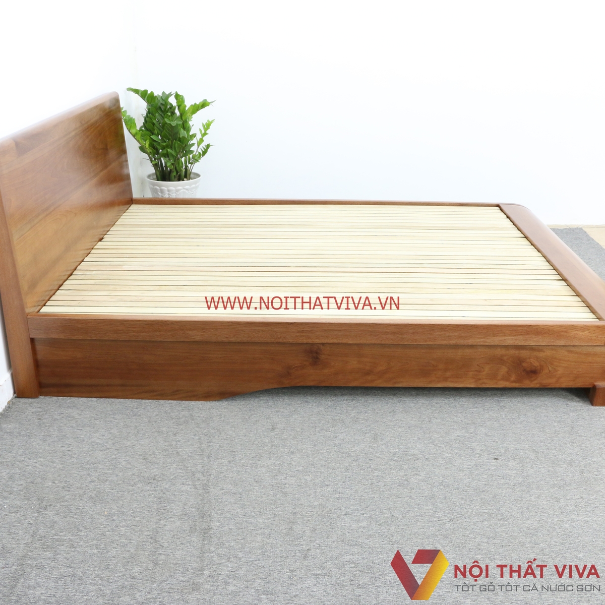 Giường Ngủ Cong Chữ S Gỗ Xoan Đào Tự Nhiên Cao Cấp Đẹp Hiện Đại