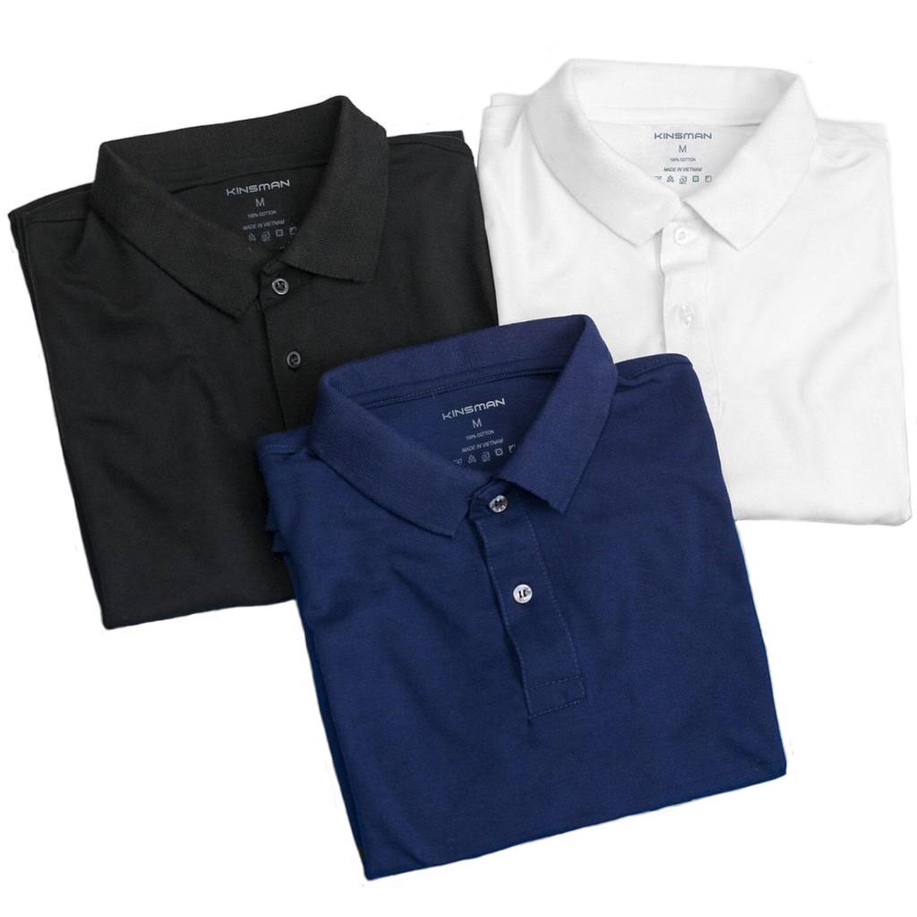 Áo Thun polo Nam Trơn Tay Ngắn có cổ vải Cotton dày mịn PL700