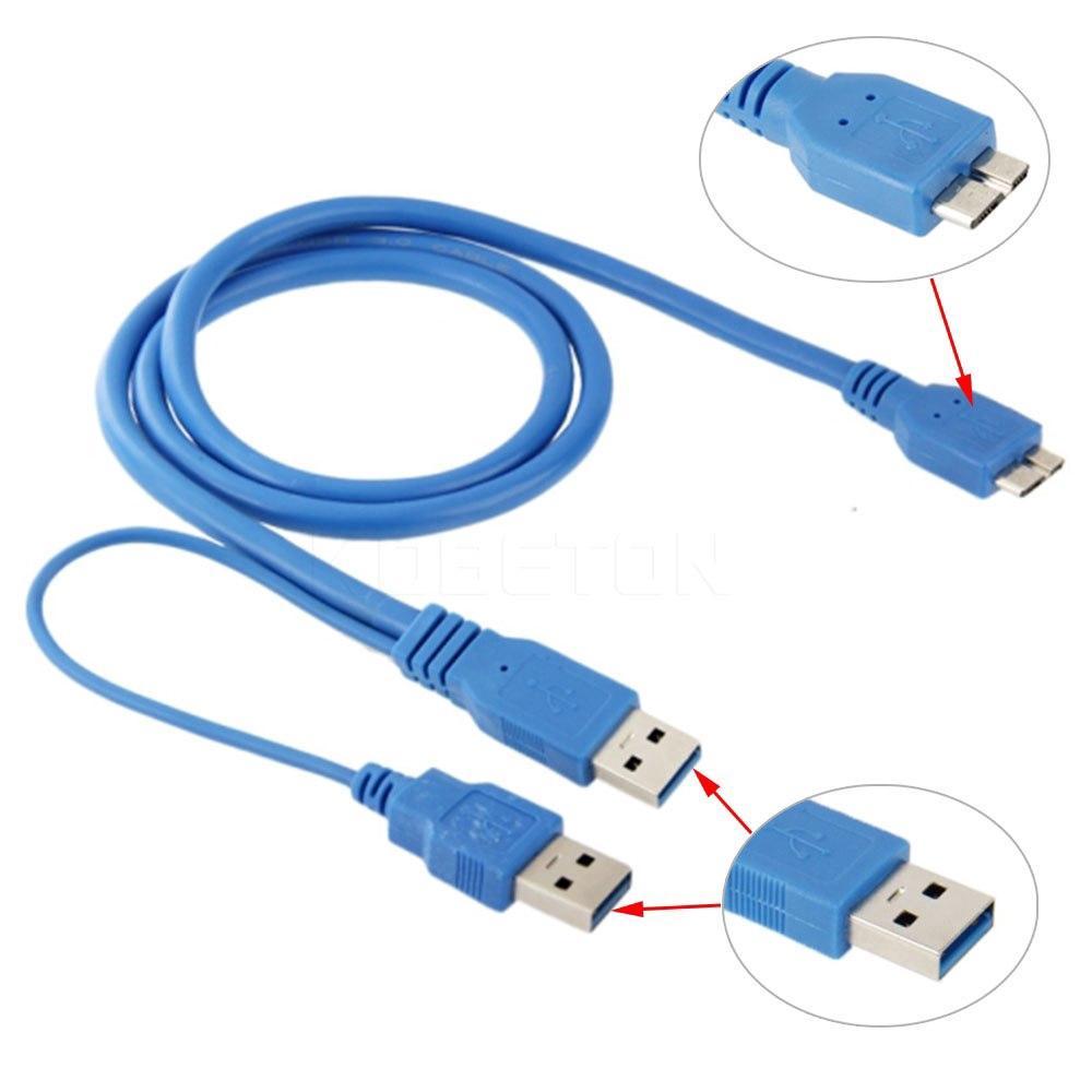 Cáp nối ổ đĩa cứng HDD dài 50cm hình chữ Y từ USB 3.0 A sang Micro-B USB 3.0