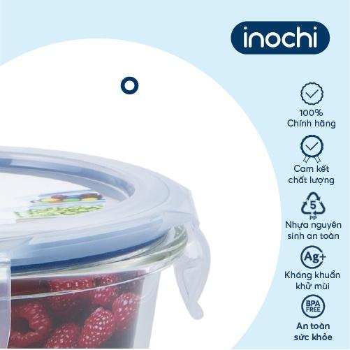 Hộp thuỷ tinh tròn Inochi - Nikko 400 ml