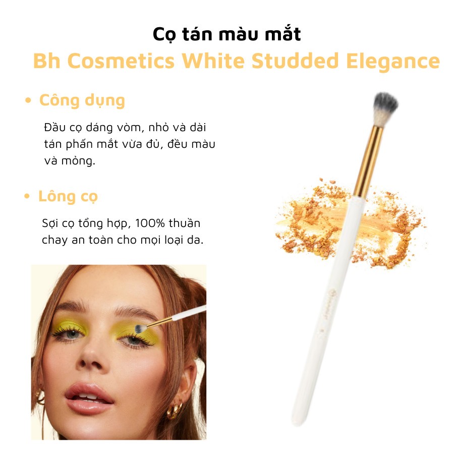 Cọ tán màu mắt bầu tròn BH Cosmetics White Studded Elegance 06