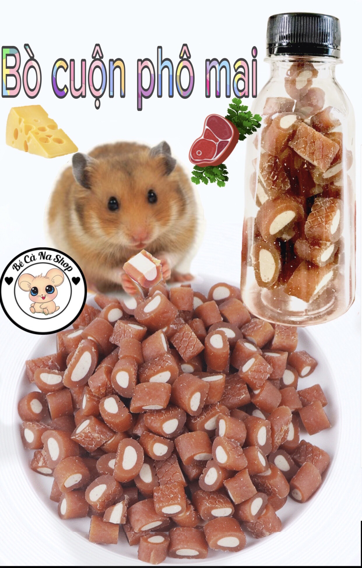 Bò cuộn phô mai nguyên chất cao cấp bé cà na shop . thức ăn dành cho hamster thỏ bọ sóc chinchilla ...