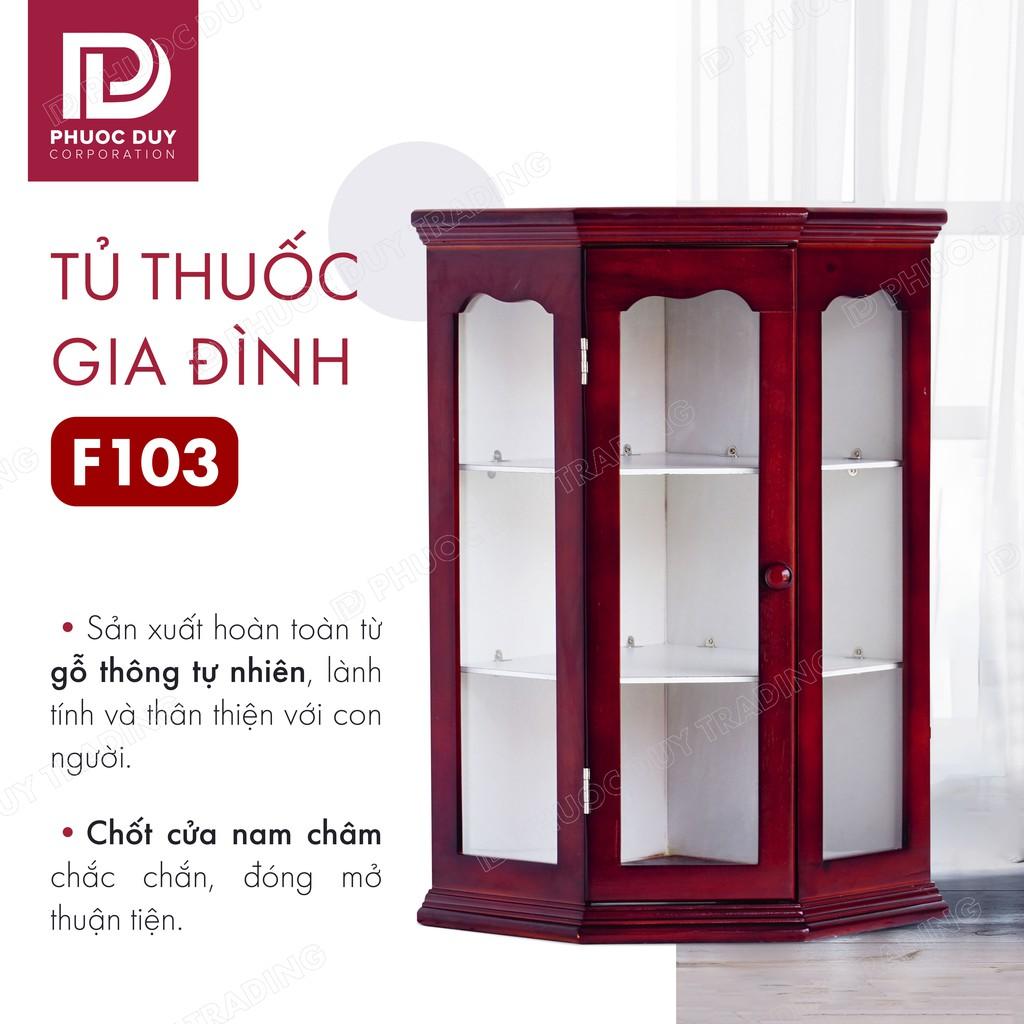 Tủ thuốc - Tủ y tế gia đình gỗ tự nhiên F103