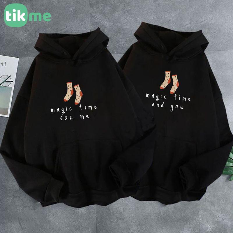 Áo Hoodie nỉ Tikme nam nữ magic time áo đôi size XS-2XL, chất vải cotton mềm mại