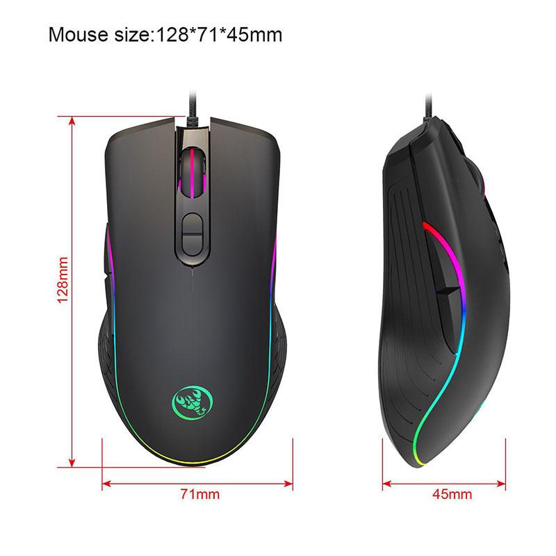 USB Có Dây Dạ Quang Chuột Chơi Game 6400Dpi Có Thể Điều Chỉnh 7 Nút Chuột Máy Tính Quang Học Chuột Chơi Game Cho Máy Tính Laptop Phụ Kiện