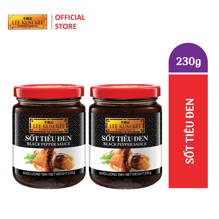 Sốt Tiêu Đen Lee Kum Kee 230g/hủ thích hợp cho việc xào nấu