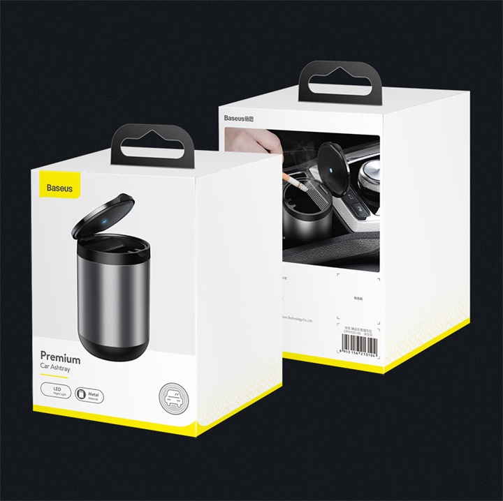 Gạt tàn thuốc trên ô tô Baseus Premium Car Ashtray HÀNG NHẬP KHẨU