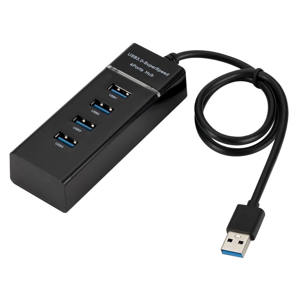 USB 3.0 Hub High Speed 4-Port Hub Independent Switch Hub Four-Bit Splitter Hub Usb 3.0 Multi-Interface Hub For Desktop PC Laptop