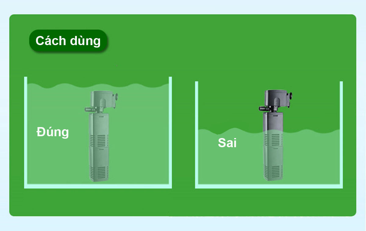 Máy Lọc Trong Nước Bể Cá 50 - 140cm Cao Cấp, Siêu Bền, Tiết Kiệm Điện RX-2002F, RX-2003F, RX-2004F