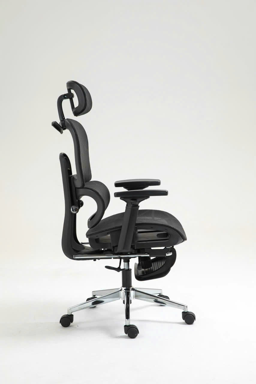 Ghế Công Thái Học Văn Phòng New Beginning NB900 – Ghế Xoay Lưng Lưới, Kèm Tựa Đầu, Tay Đa Năng