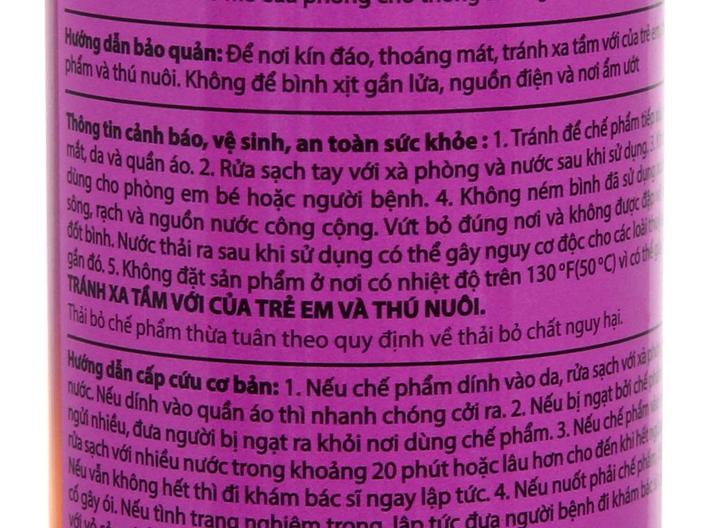 Bình xịt côn trùng Raid Hương cam&chanh 600ml