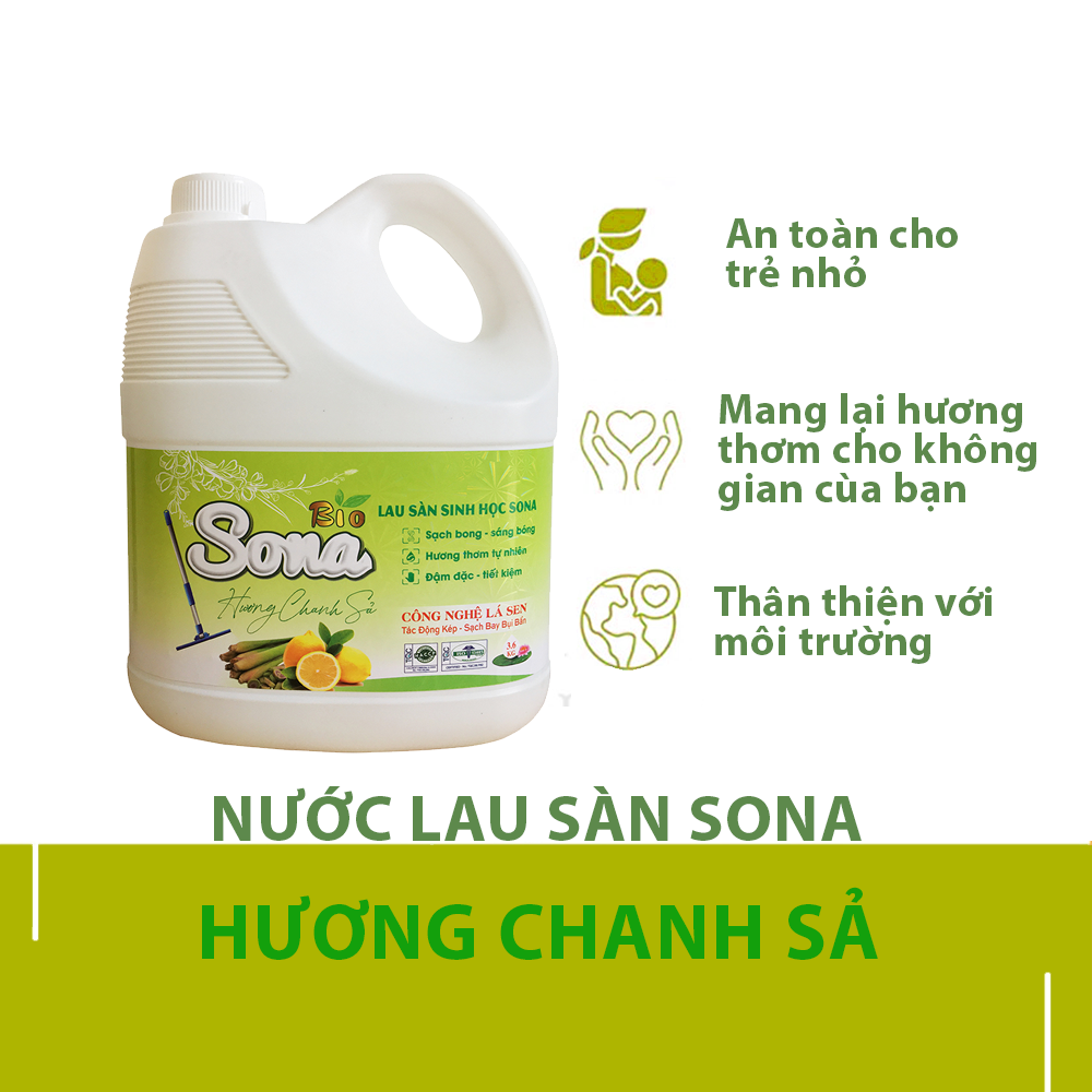 Nước lau nhà hương quế/ hương chanh sả 3,6kg hữu cơ lau sàn sạch bong ngát hương thơm