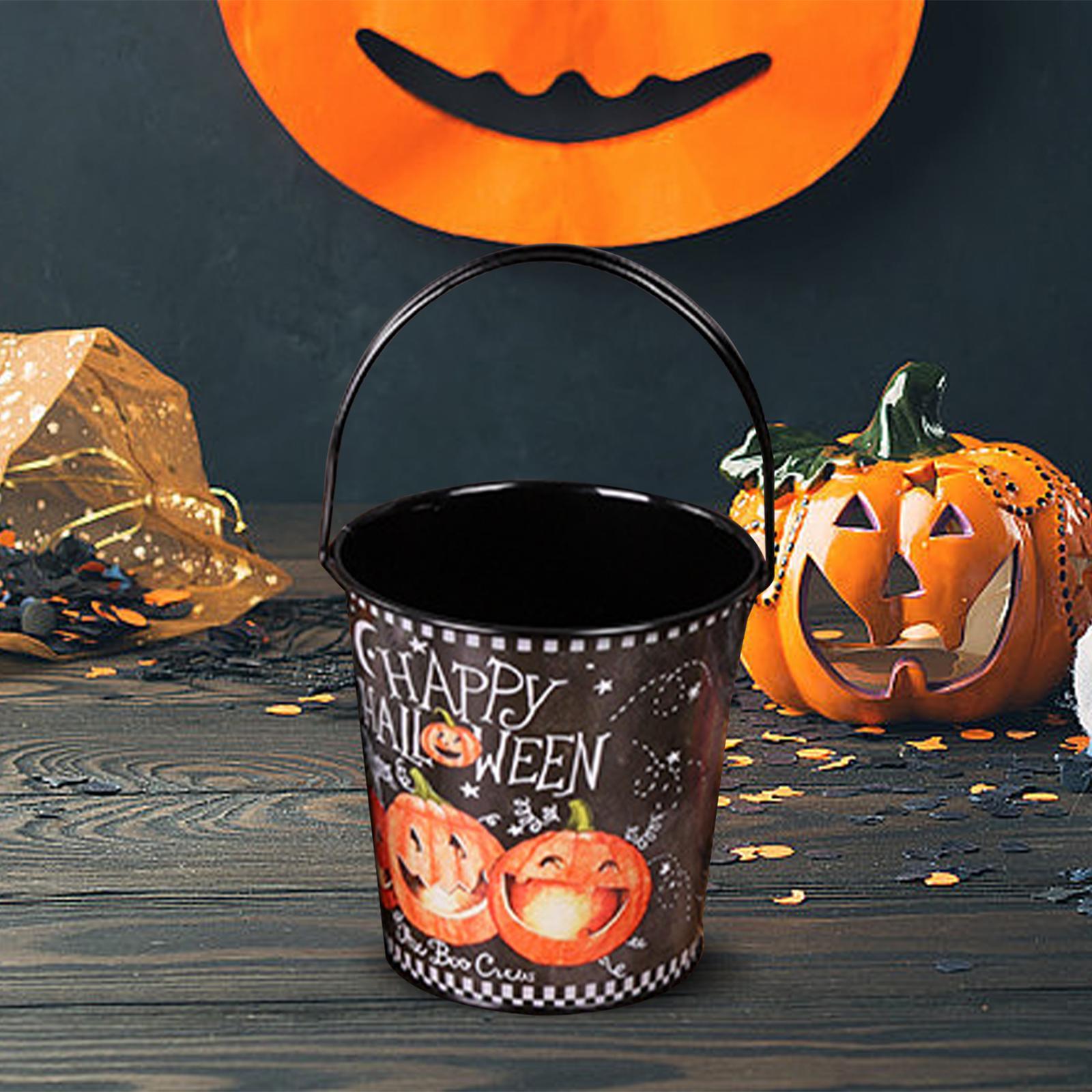 Halloween Pumpkin Buckets Candy Pail for Decoration Thanksgiving Party Favor