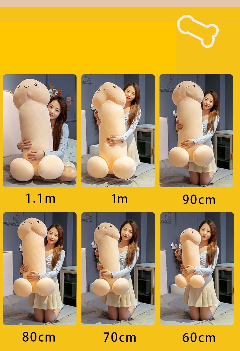 Gối ôm gấu bông hình con ciu siêu dễ thương 1m(100cm) màu Nude