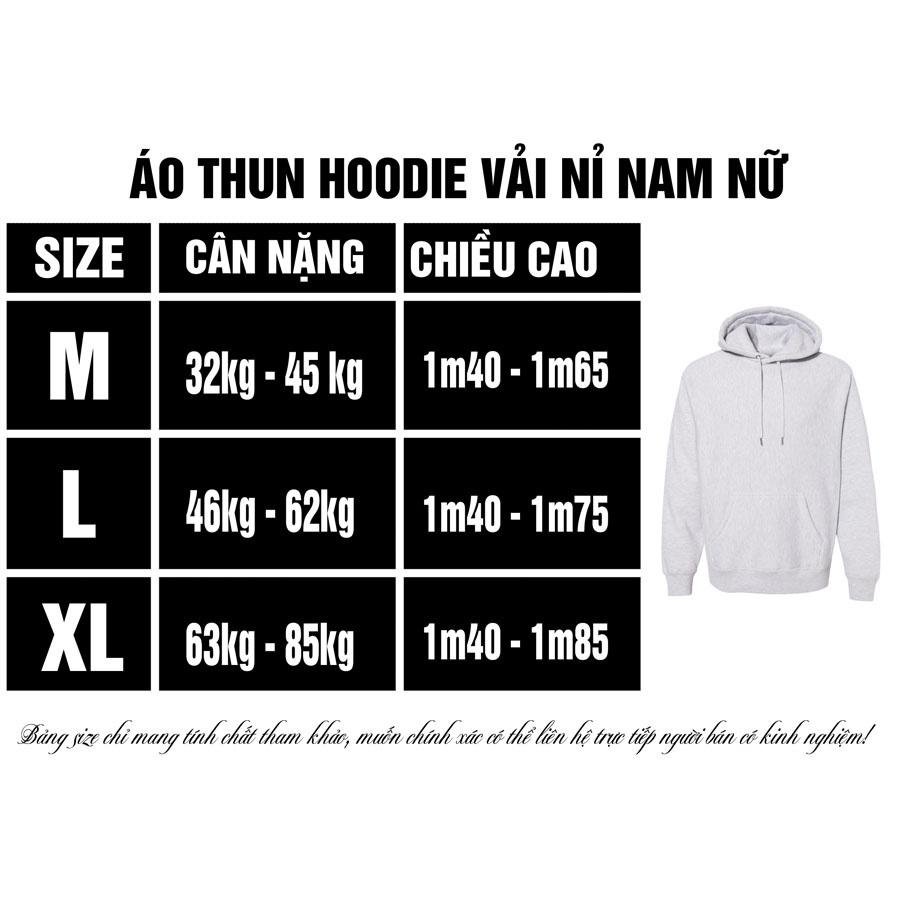 Áo Hoodie Nam Nữ ACE Vải Nỉ Ngoại Dầy Nón 2 Lớp Tay Bo Gân, Anam Store