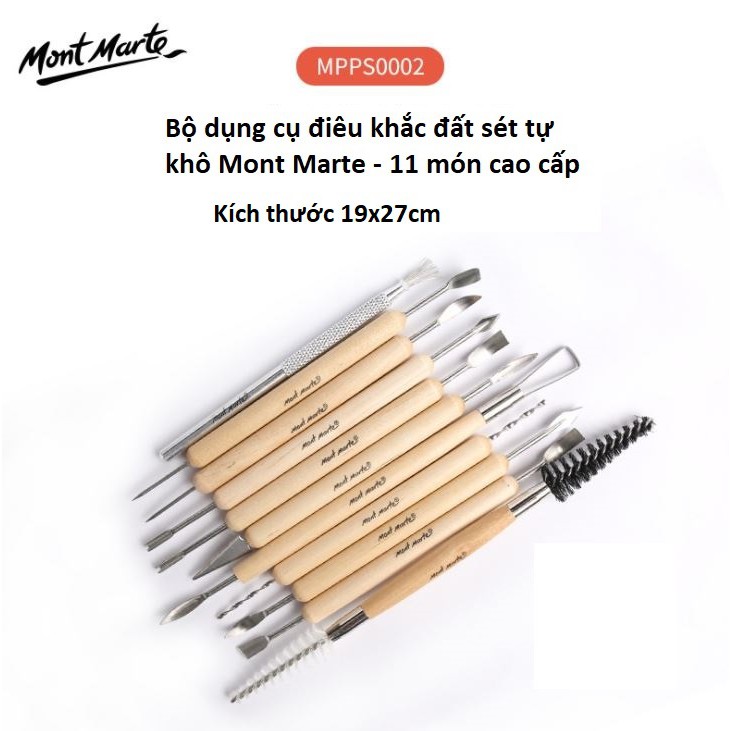 Bộ dụng cụ điêu khắc làm đất sét nghệ thuật đồ gốm nặn tao hình Mont Marte - B82