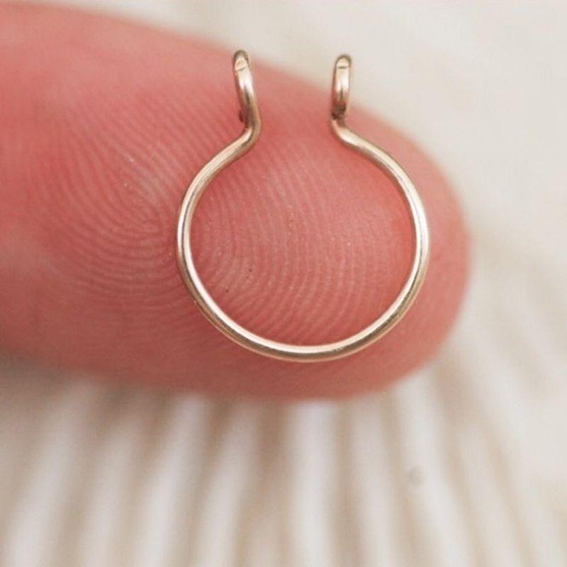 Khuyên vòng mũi đeo giả Septum - Khuyên kẹp không cần lỗ - 8mm - 69STORE