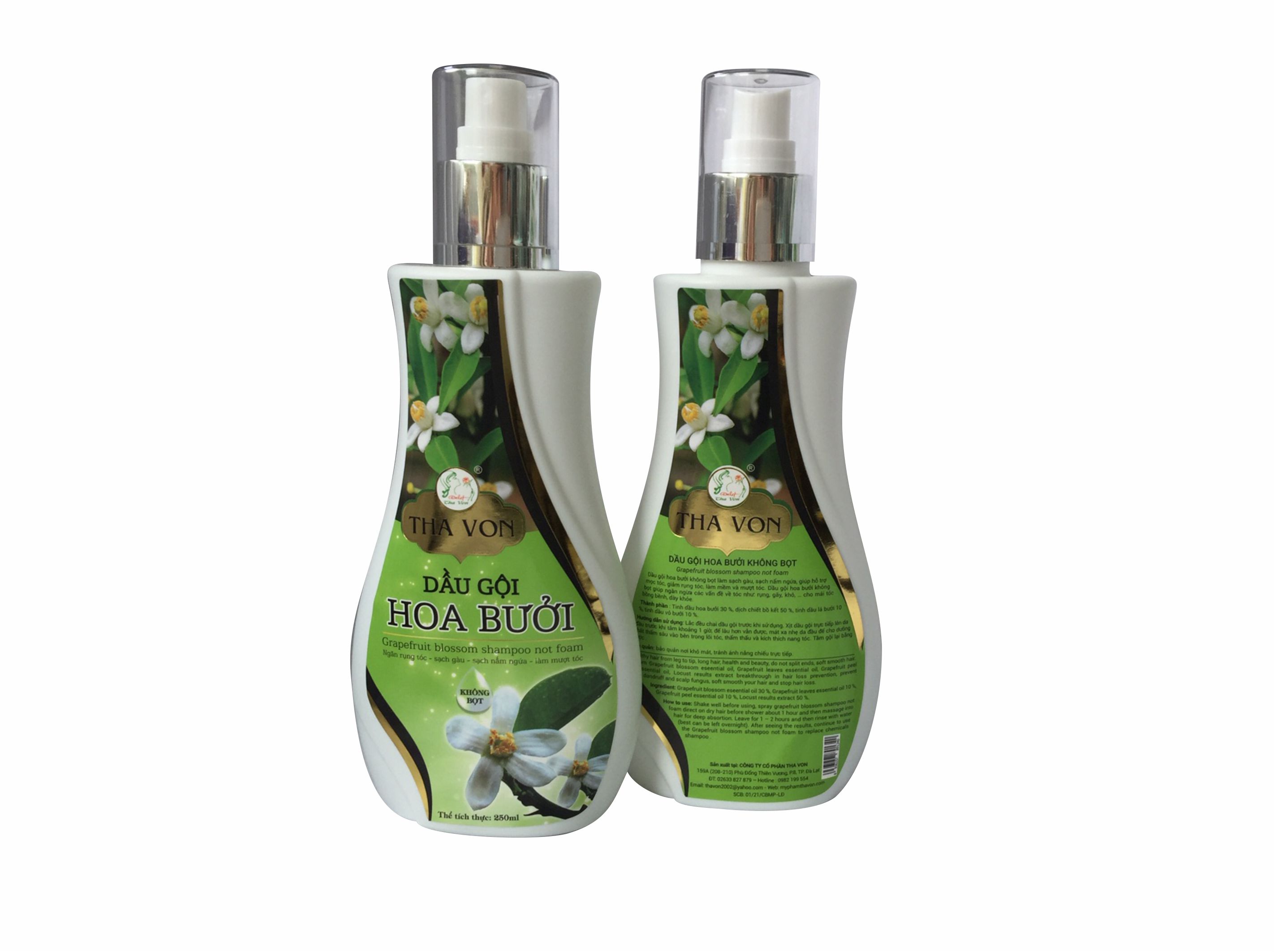 Dầu Gội Hoa Bưởi Không Bọt Tha von 250 ml