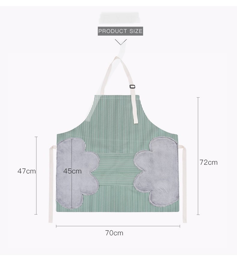 Tạp Dề Xinh Xắn Chống Thấm Nước Có Khăn Lau Bên Hông