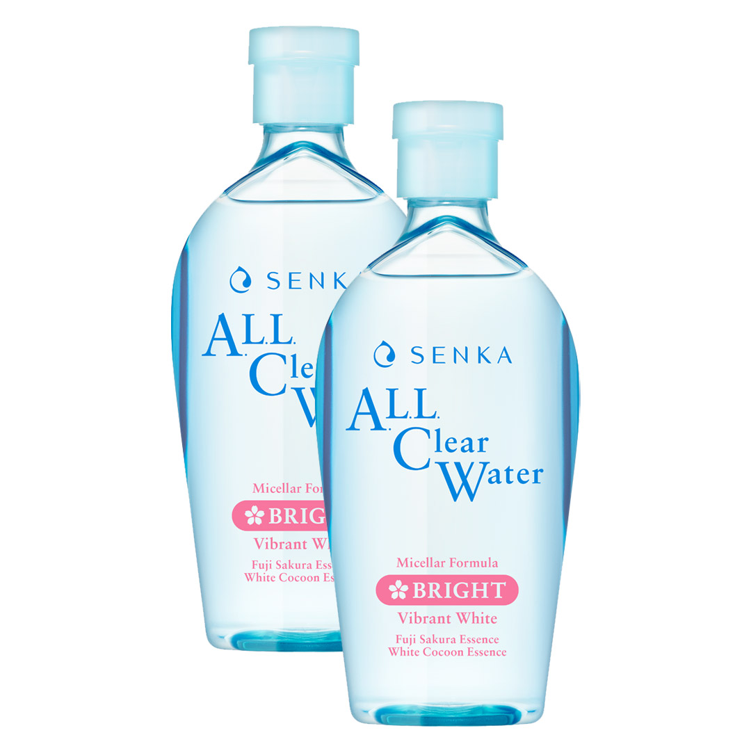 [DATE 8/2026] Bộ 02 Nước tẩy trang Micellar Dưỡng Sáng Cấp ẩm Senka All Clear Water Bright 230ml/chai
