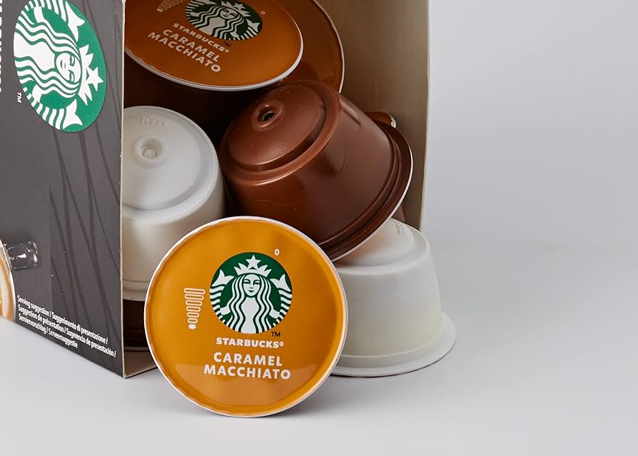 Cà phê viên nén vị Caramel Macchiato Starbucks dành cho máy Dolce Gusto Hàng nhập khẩu Anh hộp 12 viên