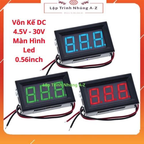 [Lập Trình Nhúng A-Z][G12] Vôn Kế DC 4.5V - 30V Màn Hình Led 0.56inch ( 2 Dây chuyên Dụng )